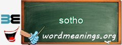 WordMeaning blackboard for sotho